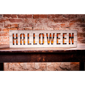 Striped Halloween Sign