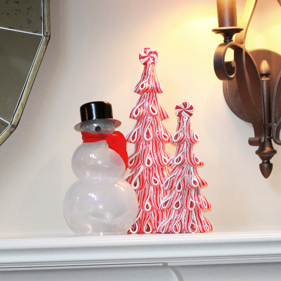 Peppermint Ribbon Candy Trees, Set/2